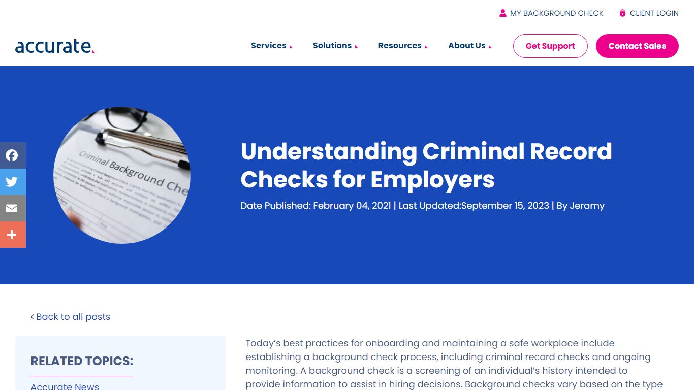 Understanding Criminal Record Checks for Employers - Accurate